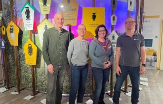 Jeanette Toussaint, Dr. Ralf Forster, Dr. Ina Pokorny und Direktor Dr. Jobst Pfaender in der neuen Sonderausstellung 