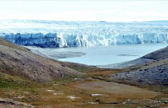 Schmelzwassersee mit Eisrand an der Westküste Grönlands – so könnte Brandenburg vor 20.000 Jahren ausgesehen haben